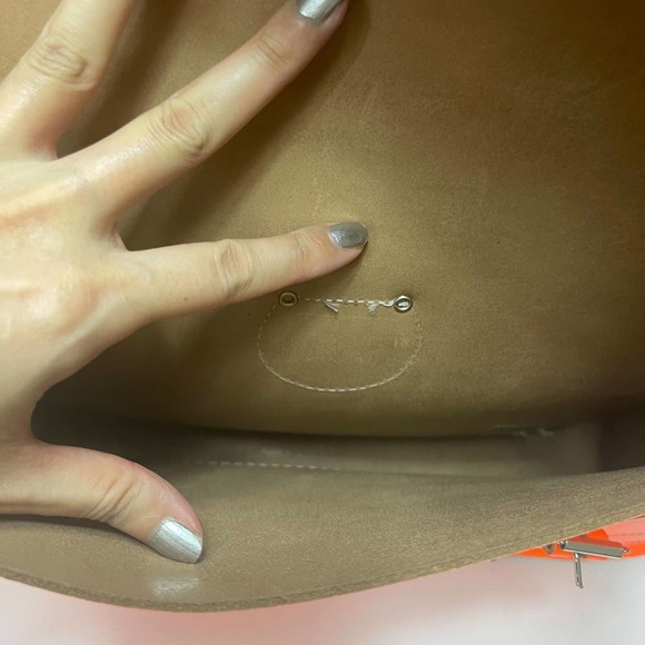 THE CAMBRIDGE SATCHEL COMPANY Neon Leather Backpack in Orange - Picture 7 of 14